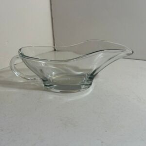 Anchor Hocking Clear Glass Gravy Boat 10oz USA‎ Made Sauce Server 1028